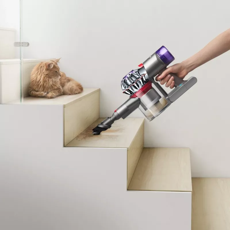 Dyson V8 Advanced 2-in-1 akumulátorový vysávač, bez vrecka, nikel, strieborná
