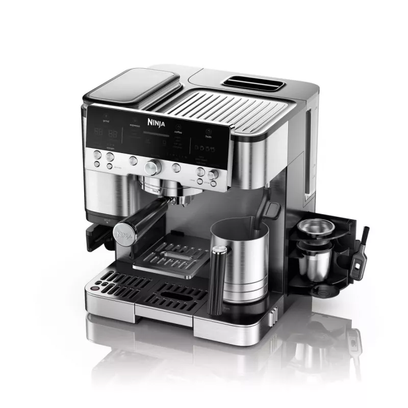 Espresso kávovar Ninja ES601EU — 2-L nádržka na vodu, kapacita 1 šálka, čierna/nerez