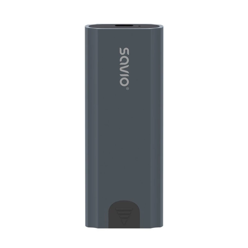 Puzdro na M.2 SSD SAVIO AK-67 sivé, USB 10 Gbit/s, podpora pre jednotlivé M.2 disky