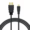 Savio CL-40/M HDMI (M) - micro HDMI (M) kábel s Ethernet, 2m, čierna