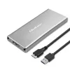 Hliníkové puzdro QOLTEC 51833 pre M.2 SSD, SATA na USB 3.0, podporuje až do 2 TB