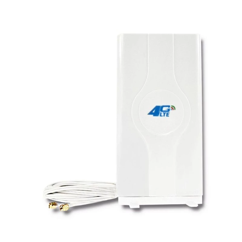 Qoltec 57013 všesmerová 4G LTE vnútorná anténa, 2x SMA, 0,6-2,7 GHz, 30 dBi, vertikálna polarizácia, 50 Ω, biely ABS