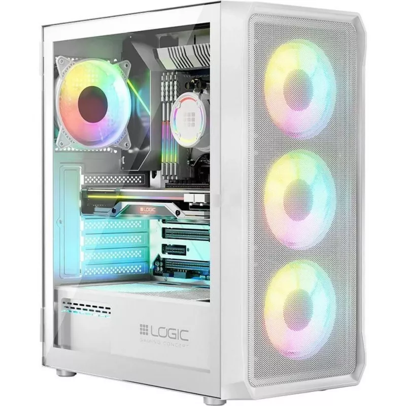 Logic PORTOS ARGB MINIDI USB 3.0 skriňa biela