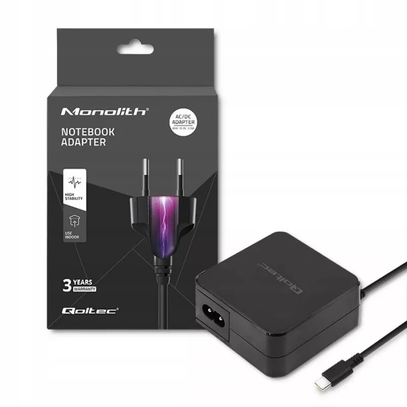 Qoltec 51027 nabíjačka | 65W | 5-20,3V | 2-3,25A | USB Type-C | PD