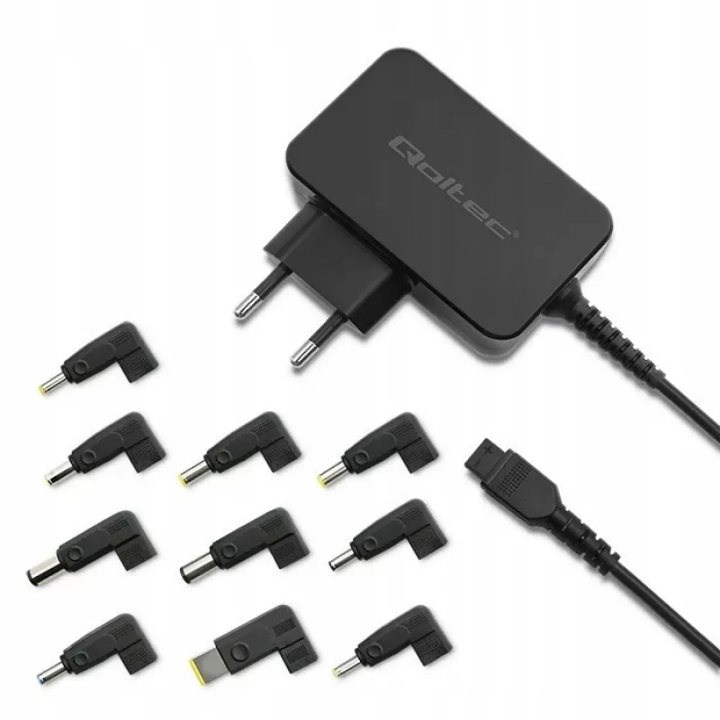 Univerzálny napájací zdroj QOLTEC 52414 65W s 10 vymeniteľnými konektormi