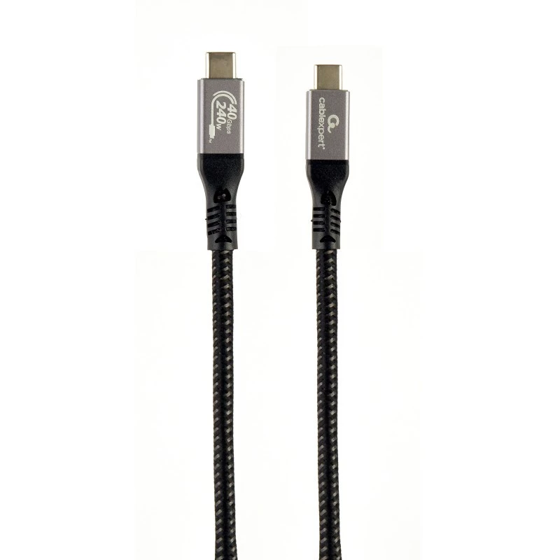 USB-C na USB-C kábel GEMBIRD CCBP-USB4-CMCM240 1,5 m, USB4 Gen 3x2, 40 Gbit/s, 240 W, čierny