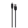 Gembird CCDB-mUSB2B-AMLM-6 kábel USB-A na Lightning, bavlnený oplet, kovové konektory, USB 2.0, 1,8 m, čierny