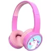 Denver BTH-106P detské slúchadlá cez uši, drôtové aj bezdrôtové (Bluetooth), ružové