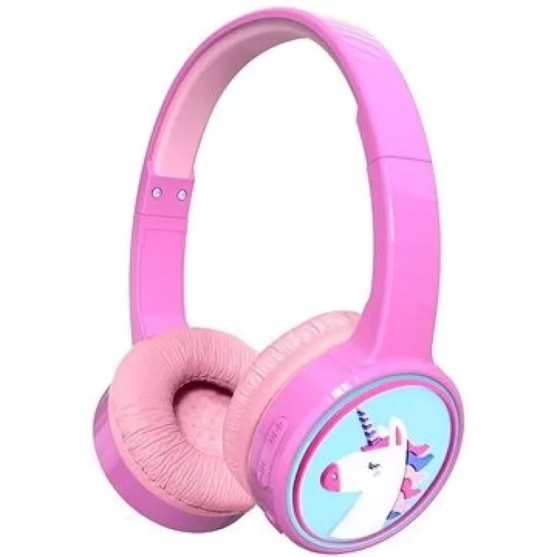 Denver BTH-106P detské slúchadlá cez uši, drôtové aj bezdrôtové (Bluetooth), ružové