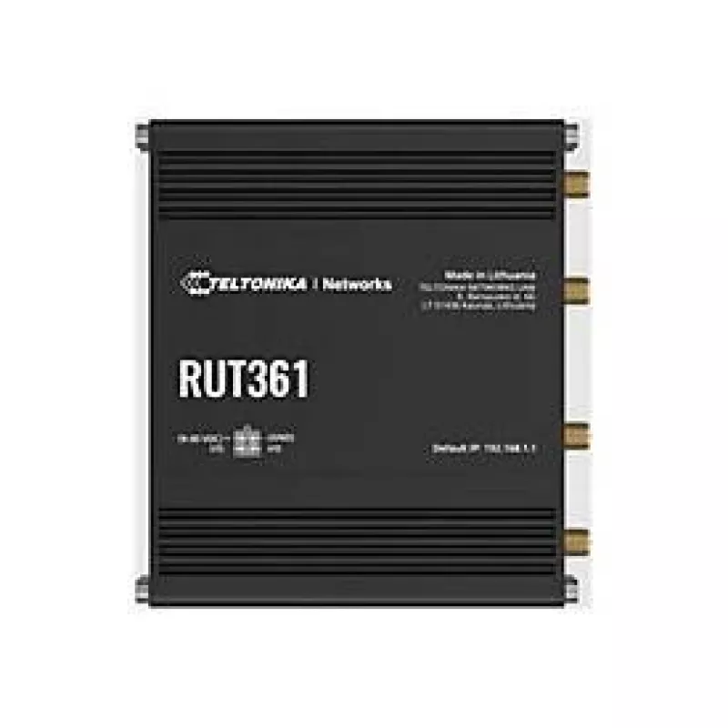 Teltonika priemyselný 4G LTE router RUT361 Cat 6 LTE, WiFi 4, 2x RJ45 100Mb/s, IP30