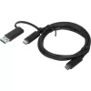 Lenovo 4X90U90618 USB kábel USB 3.2 Gen 1 (3.1 Gen 1) 1 m USB A/USB C USB C čierny