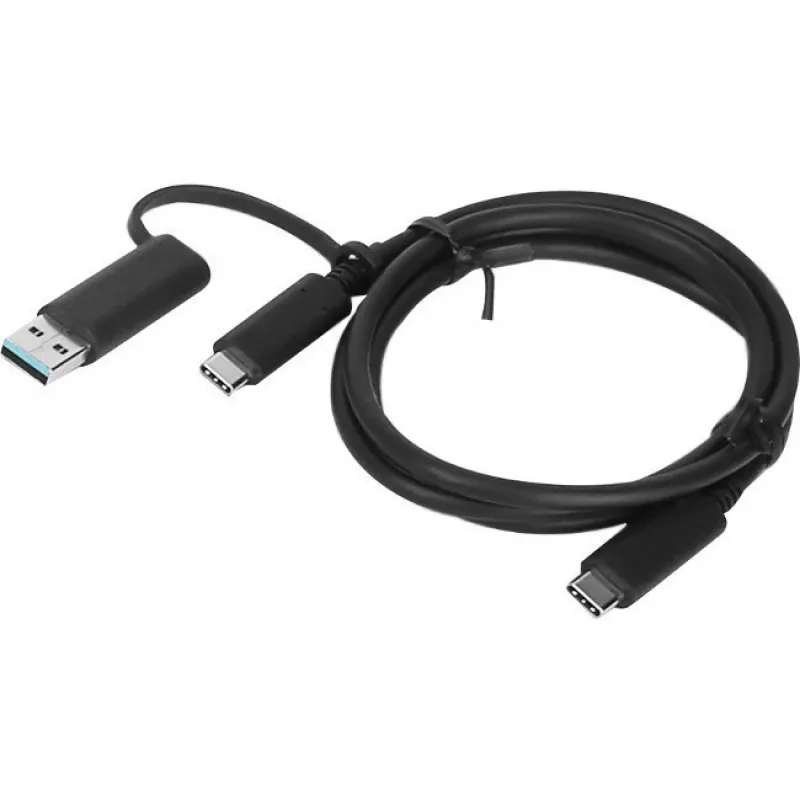 Lenovo 4X90U90618 USB kábel USB 3.2 Gen 1 (3.1 Gen 1) 1 m USB A/USB C USB C čierny