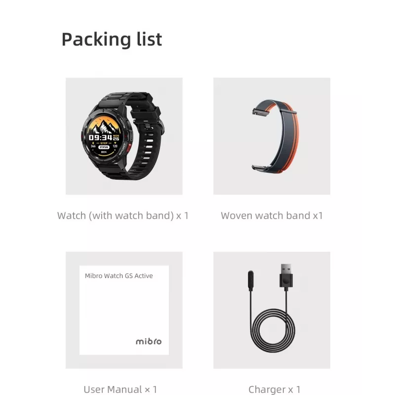 Smartwatch MiBro GS Active strieborná