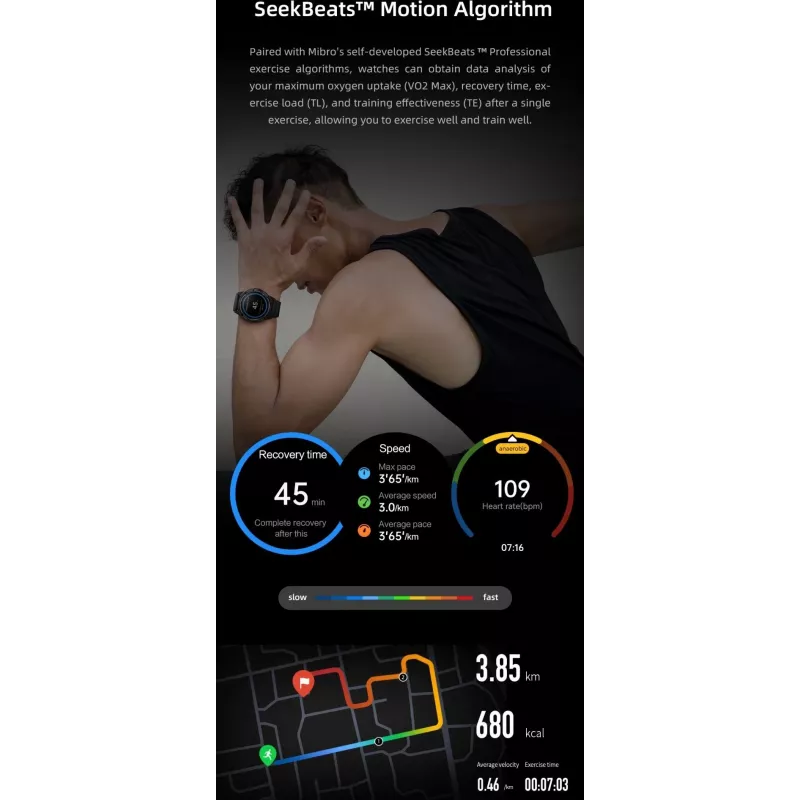 Smartwatch MiBro GS Active ružové zlato MIBAC_GS-Active/GD