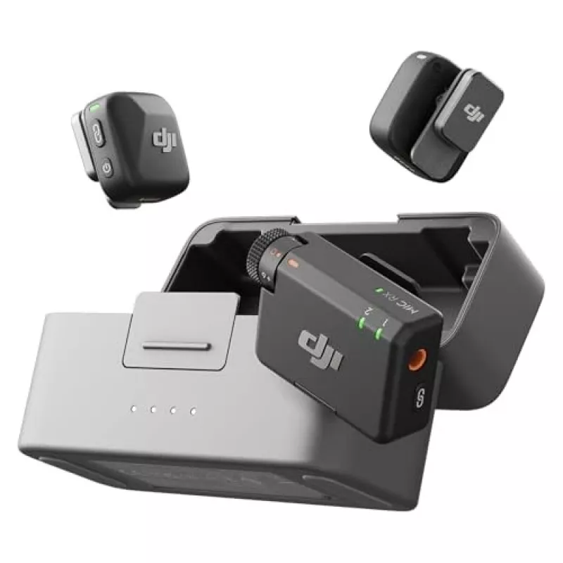 DJI Mic Mini (2 TX + 1 RX + nabíjacie puzdro) bezdrôtová mikrofónová sada - tmavosivá