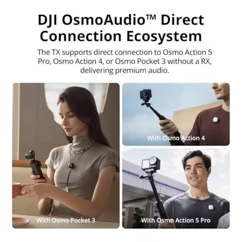 DJI Mic Mini (2 TX + 1 RX + nabíjacie puzdro) bezdrôtová mikrofónová sada - tmavosivá