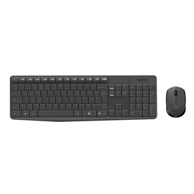 Logitech MK235 odolná bezdrôtová súprava klávesnice a myši v sivej