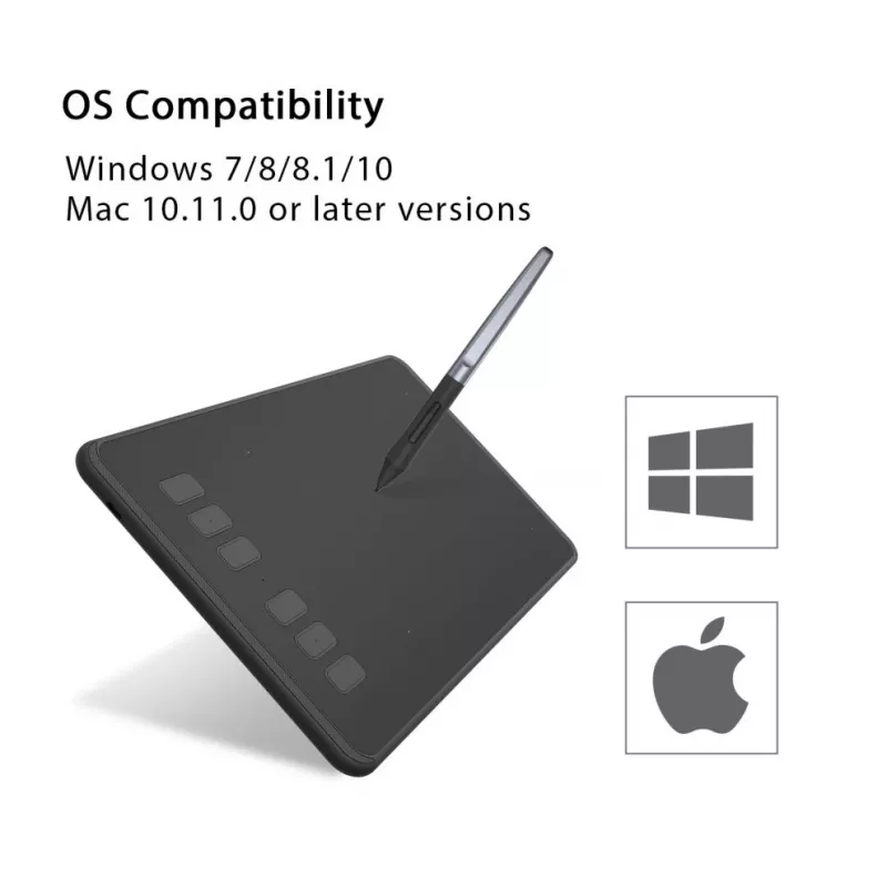 HUION H640P grafický tablet 5080 lpi 160 x 99 mm USB čierny