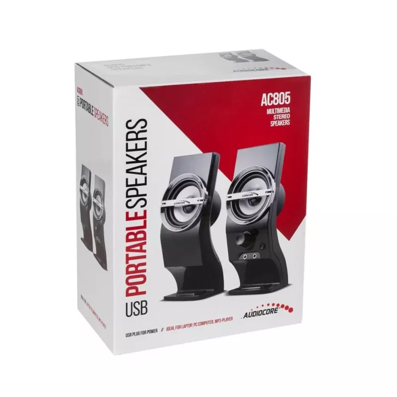 Audiocore AC805 stereo reproduktor 2.0 PC 6W čierny