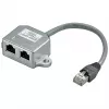Wentronic Goobay rozbočovač káblov (Network Doubler), CAT Y-adapter - prepojenie 2 x CAT 5 Ethernet, tienený (68908)