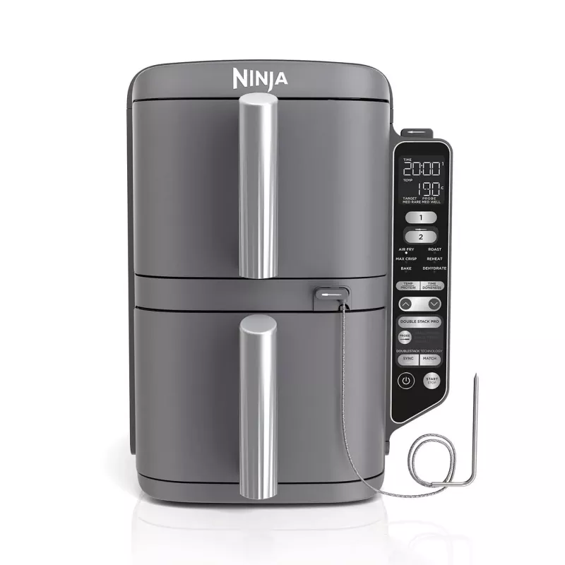 Ninja Double Stack XL teplovzdušná fritéza 2 priehradky s teplotnou sondou SmartCook 9,5 L SL451EU