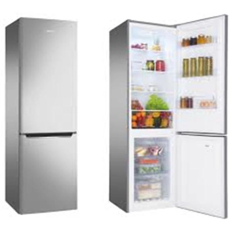 Chladnička s mrazničkou AMICA FK 2995.2FTX(E) 299L — Inox, mraznička dole, No Frost, 181 cm