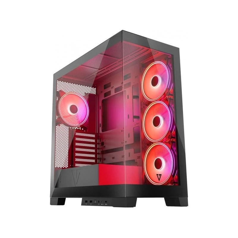 PC skriňa MODECOM Volcano SPACE APEX ARGB Midi Tower, tvrdené sklo, USB-C, podporuje ATX/microATX/Mini-ITX, GPU do 430 mm, CPU chladič do 180 mm