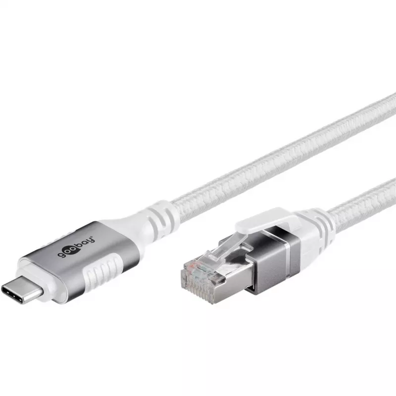 Goobay 74177 - sieťový adaptér kábel USB 3.1 Type-C Gigabit Ethernet 3 m - sieťová karta - 1 000 Mbps (74177)