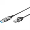Goobay Ethernet kábel USB-A 3.0 na RJ45 tenký 5 m – prepája router, modem alebo (74397)