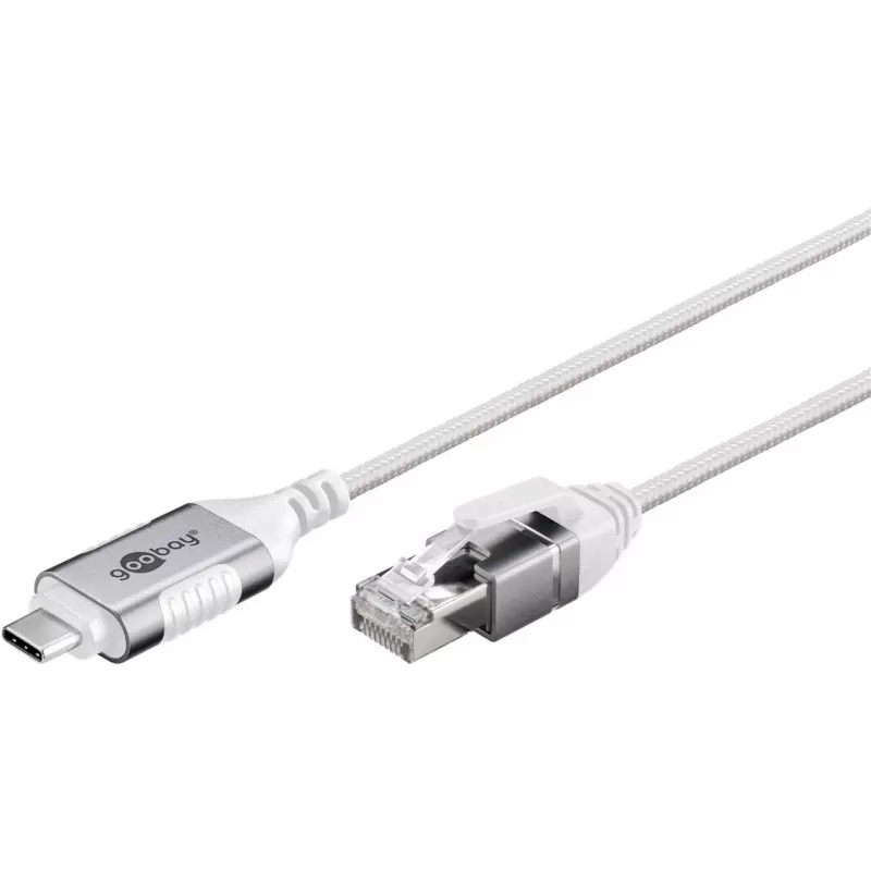 Goobay Ethernet kábel USB-C 3.1 na RJ45 tenký 3 m – prepája router, modem alebo (74388)