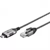 Goobay Ethernet kábel USB-C 3.1 na RJ45 tenký 3 m – prepája router, modem alebo (74404)
