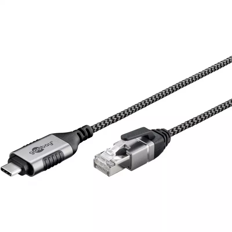 Goobay Ethernet kábel USB-C 3.1 na RJ45 tenký 5 m – prepája router, modem alebo (74405)