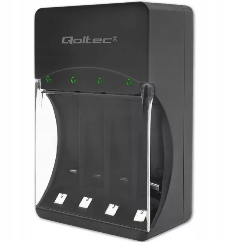 Nabíjačka batérií QOLTEC 50653 pre Ni-MH AAA (R03) a AA (R6) batérie, vstup 220–240 V, výstup 1,2 V