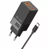 Beline sieťový adaptér 2x USB-C 1x USB 65W kábel USB-C čierny/čierny PD 3.0