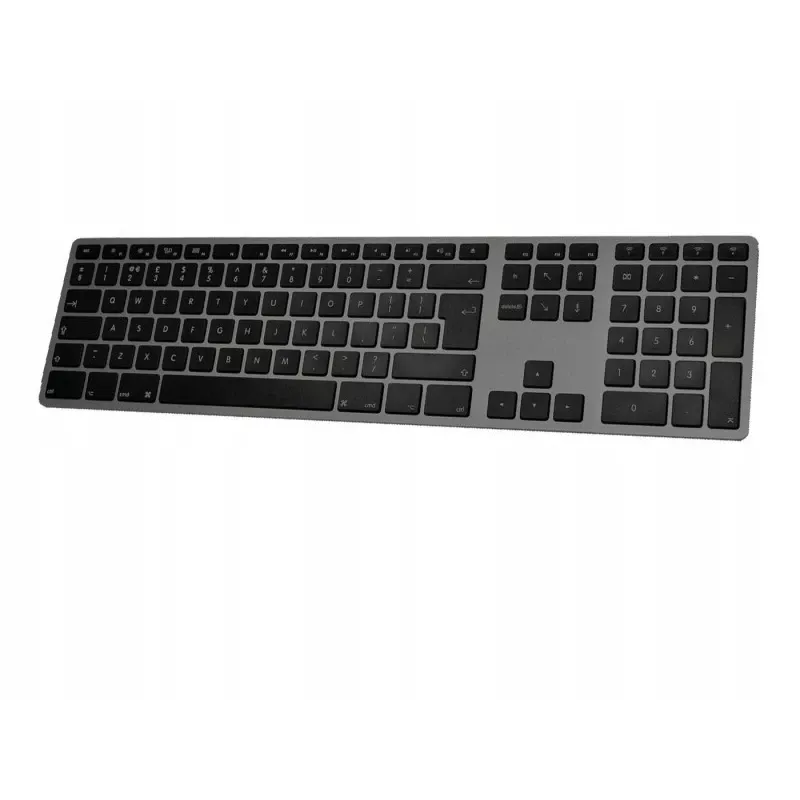 Bezdrôtová klávesnica Matias FK418BTLB-UK — hliník, podsvietená, Space Gray