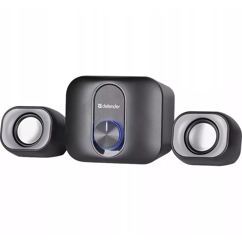 Desktop 2.1 reproduktory DEFENDER V13 — 11 W RMS (6 W satelity, 5 W subwoofer), napájanie USB, vstup 3,5 mm, čierne