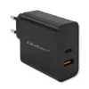 Qoltec 52381 Super Quick PD nabíjačka | 1xUSB-C | 1xUSB | 90W | 5-20V | 2,4-4,35A | čierna