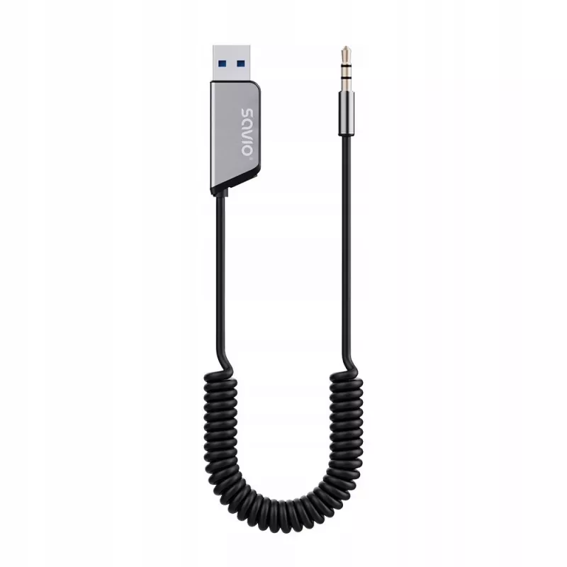 Savio TR-16 vysielač AUX adaptér s funkciou handsfree, Bluetooth 5.3, Google Assistant/Siri