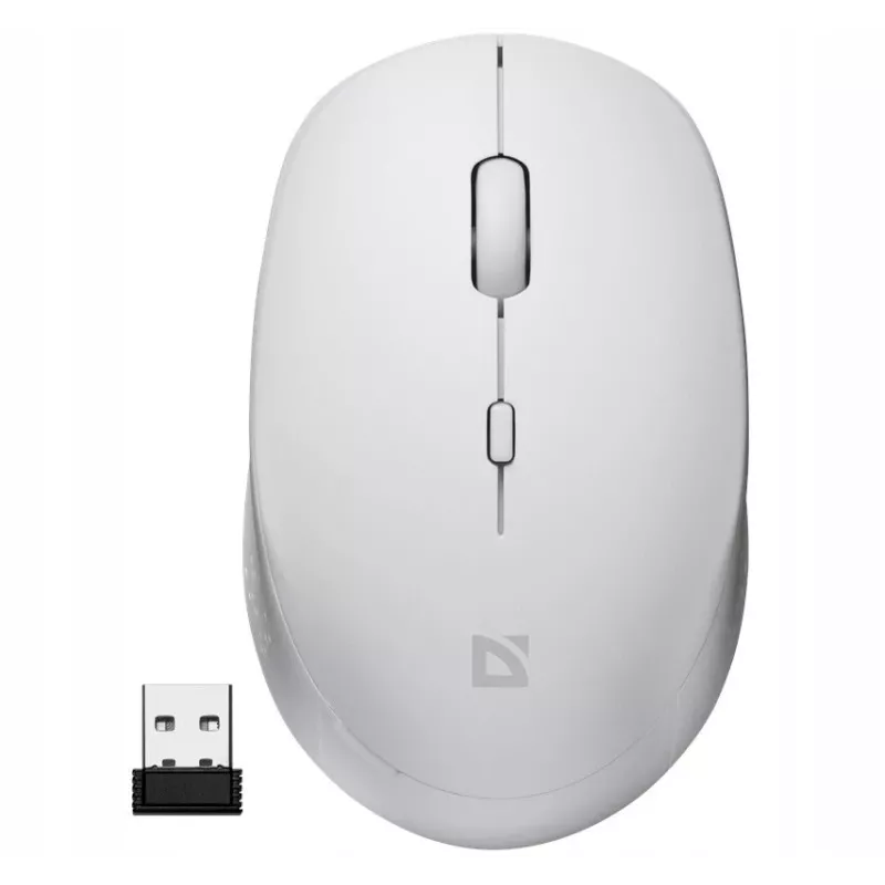 Bezdrôtová myš s tichým kliknutím AURIS MB-027 800/1200/1600 DPI biela
