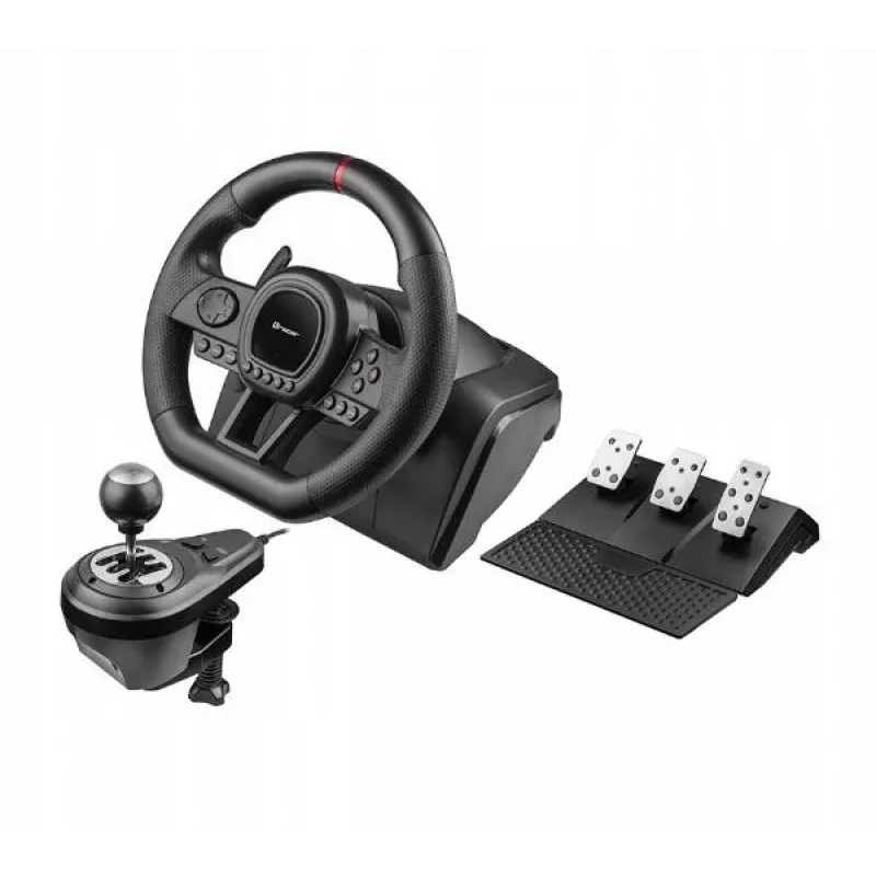 Volant Tracer SimRacer Manual Gearbox 6in1 s pedálmi a radiacou pákou, PC/PS4/PS3/Xbox One/Xbox 360/Switch