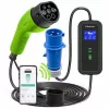 Qoltec mobilná nabíjačka pre elektromobily nastaviteľná 2v1 Type2 | 7kW | 230V | CEE 3 PIN | Wi-Fi | LCD | prenosná | wallbox | 5m