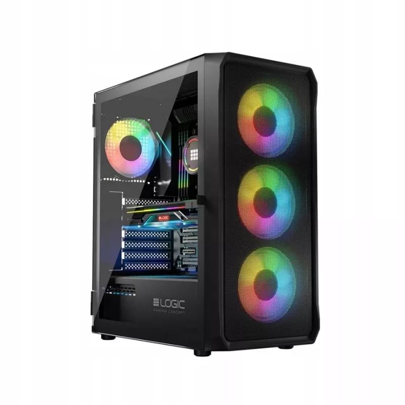 LOGIC CONCEPT Portos ARGB ATX Mid-Tower skriňa, čierna
