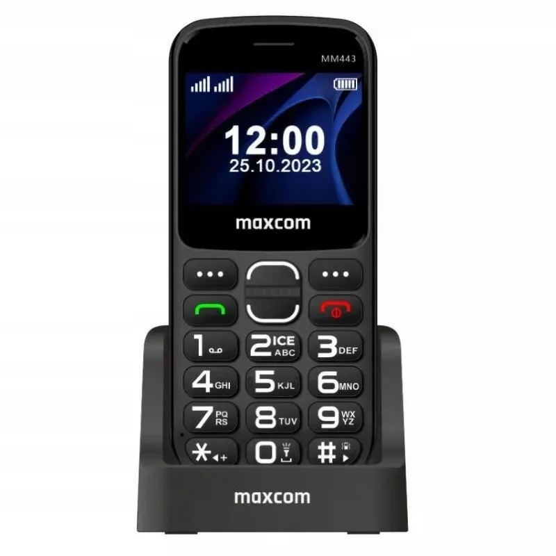 Maxcom Comfort MM443 S s nabíjacou stanicou čierna/čierna