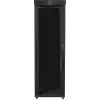 Lanberg FF01-8047-12BL 19-palcová voľne stojaca serverová skriňa 47U, 800x1000 mm, sklenené dvere, LCD, IP20, na zloženie, čierna