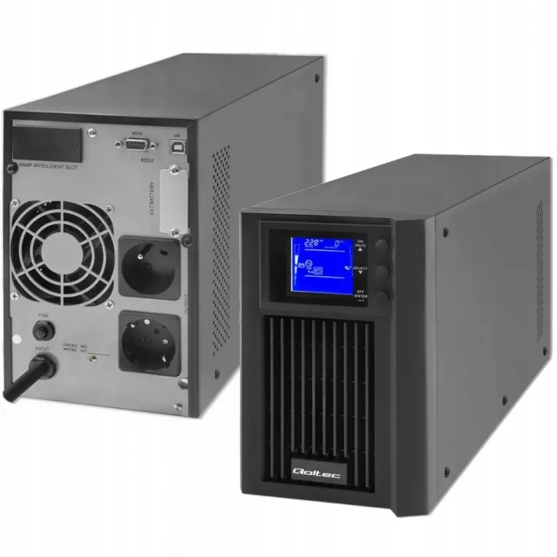 Záložný zdroj QOLTEC 53981 On line 2kVA, kapacita 2000 VA
