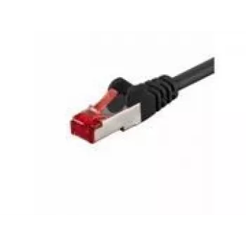 Wentronic Goobay CAT 6 patch kábel, S/FTP (PiMF), čierny, 5 m - LSZH bez halogénov, meď (68700)