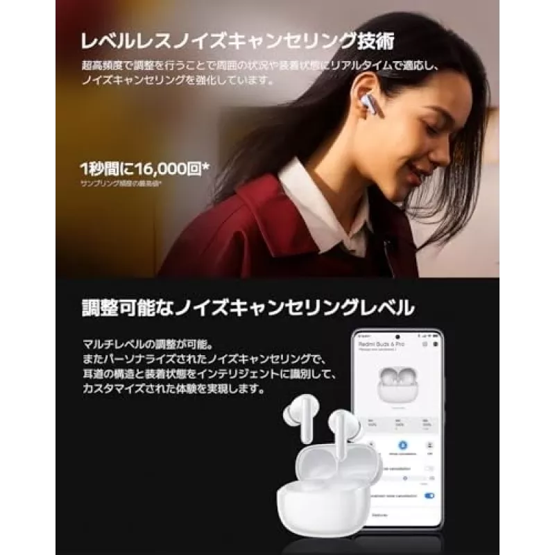 Headset Xiaomi Buds 6 Pro — binaurálne in-ear slúchadlá, bezdrôtové, Bluetooth 5.3, ANC, IP54, 36 h s puzdrom, bezdrôtové nabíjanie, USB-C, Space Black