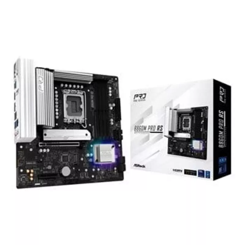 Základná doska ASROCK B860M Pro RS — Intel B860, LGA 1851, micro ATX, DDR5, 4× DIMM, 2.5Gb LAN, 1×PCIe5 x16