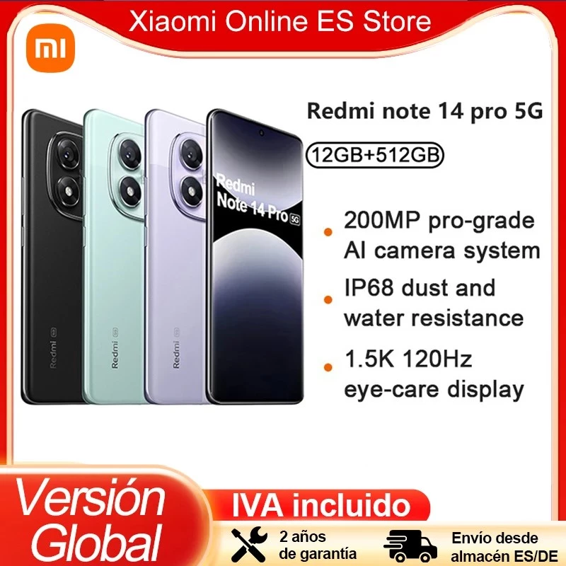 Xiaomi Redmi Note 14 Pro 5G 16,9 cm (6.67) Dual SIM USB Type-C 12/512 GB 5110 mAh čierna
