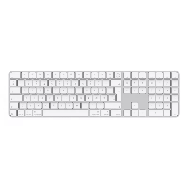 Apple MXK73DK/A Magic Keyboard s Touch ID a číselnou klávesnicou, bezdrôtová, dánska, biela